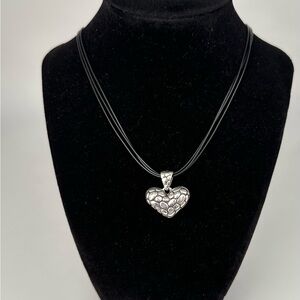 Silver Heart Pendant Necklace